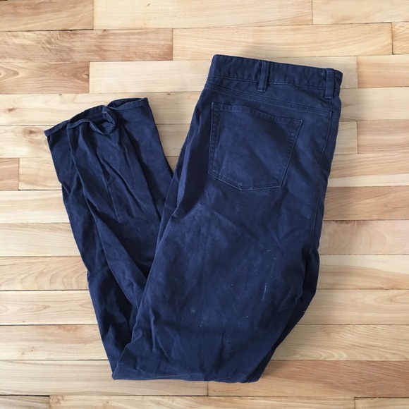 Navy straight leg pants - Picture 1 of 2